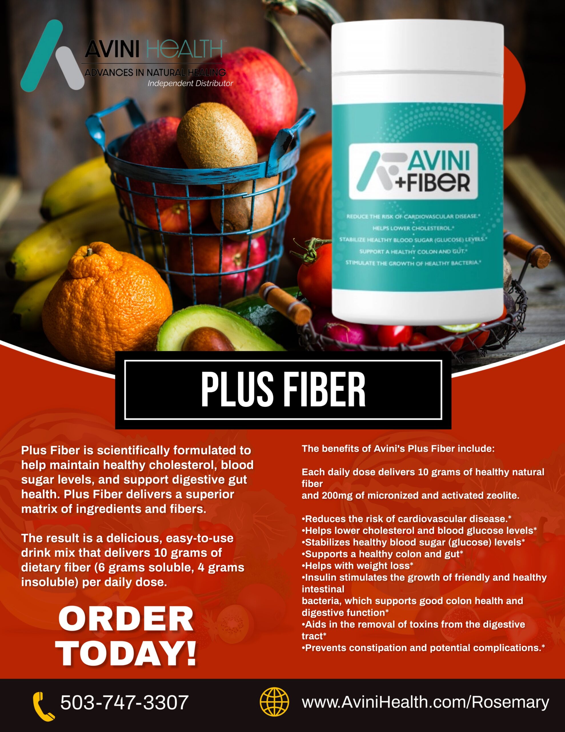 PlusFiberRosemary Avini Plus Fiber