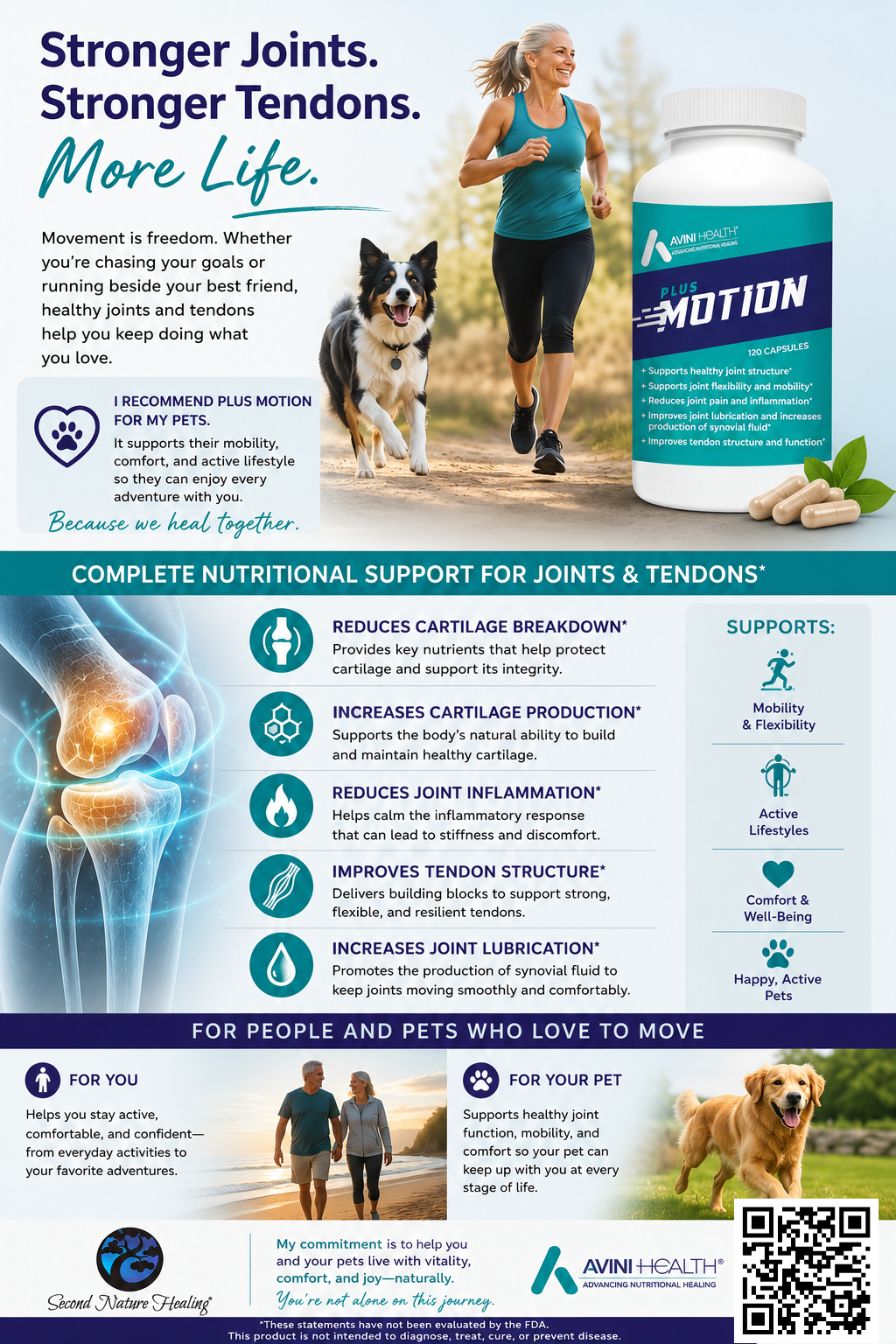 Avini Plus Motion cartilage and joints cartilage and joint renew in dogs and people